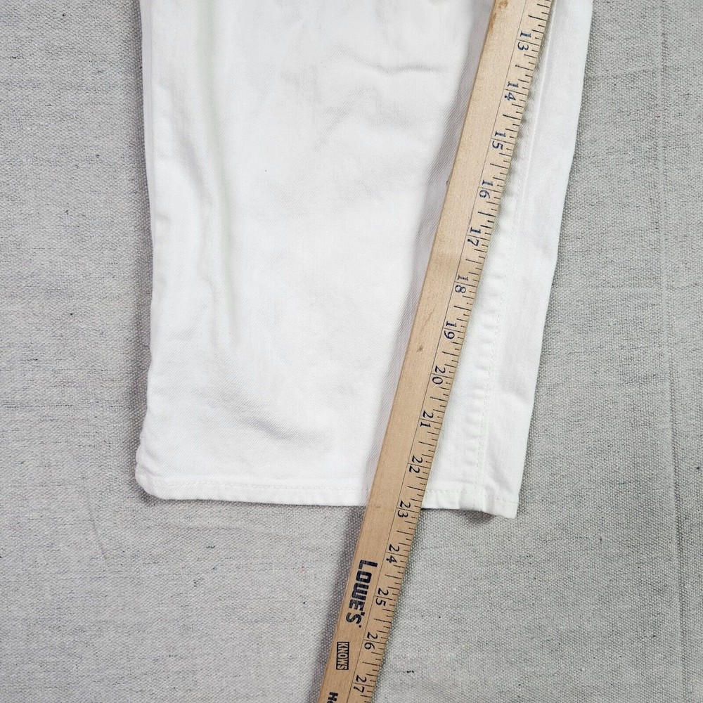 Eddie Bauer Womens Size T16 White Curvy Crop Capri Denim Jeans - Picture 6 of 14